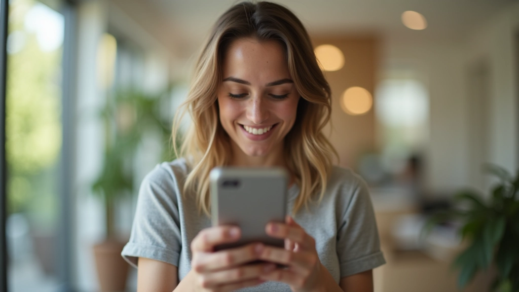 Persona che scorre il feed del cellulare, legge commenti e risponde ai messaggi, schermo illuminato che mostra conversazioni con follower