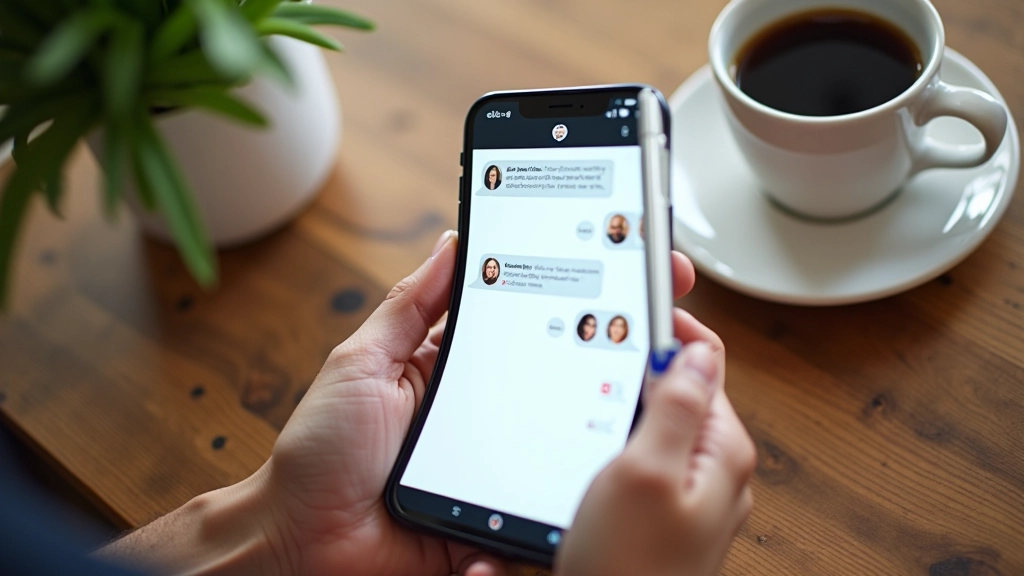 Uno schermo di smartphone che mostra il feed di una community Discord o Slack, con messaggi e reazioni degli utenti visibili