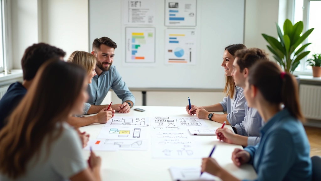 Team che si riunisce attorno a un tavolo per discutere di strategie